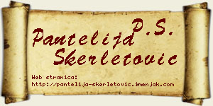 Pantelija Skerletović vizit kartica
